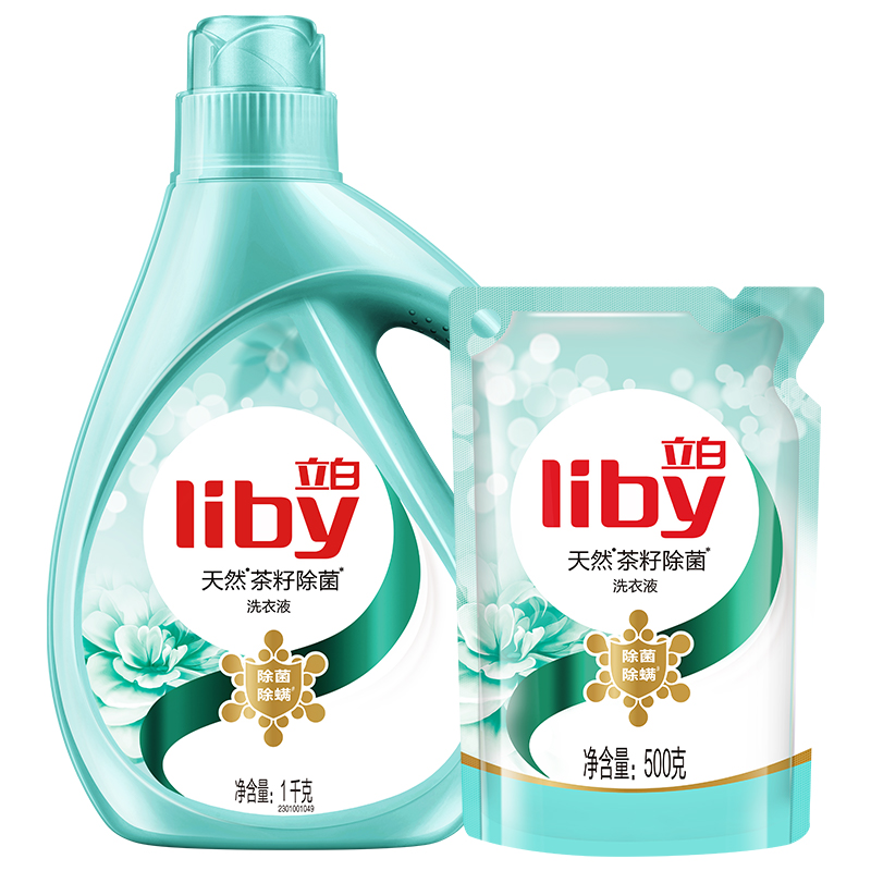 Liby 立白 天然茶籽除菌洗衣液 500g+1kg 山茶幽香 13.4元