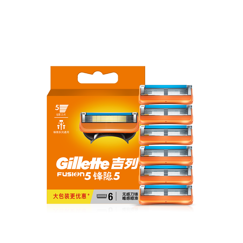 plus会员：Gillette 吉列 锋隐5刀片 6刀头 115.55元 （需用券）