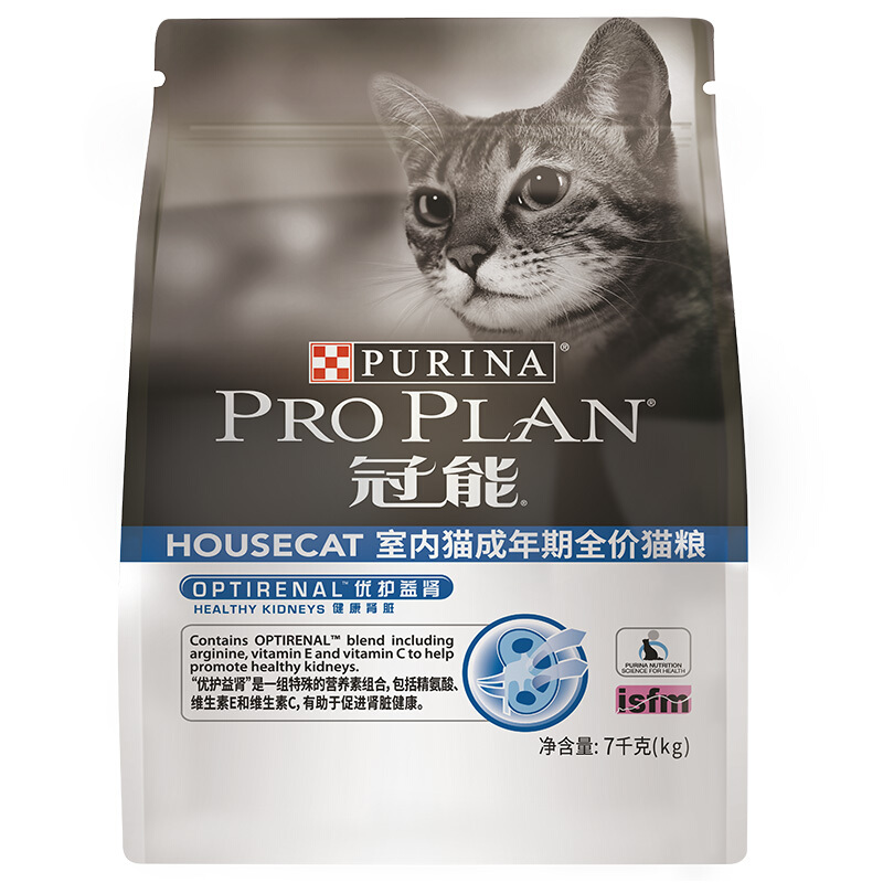 20点开始：PRO PLAN 冠能 优护营养系列 优护益肾室内成猫猫粮 7kg 245元