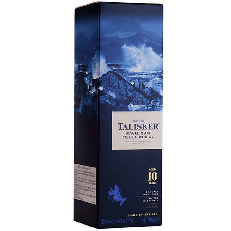 百亿补贴：TALISKER 泰斯卡 10年新版 单一麦芽 苏格兰威士忌 45.8%vol 700ml 155.59