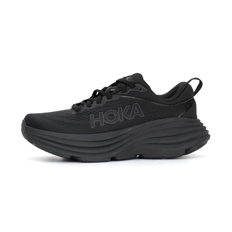 HOKA ONE ONE 男女款 Bondi 8邦代8轻便缓震慢跑鞋运动鞋 女款 黑/黑 6 791.53元（需