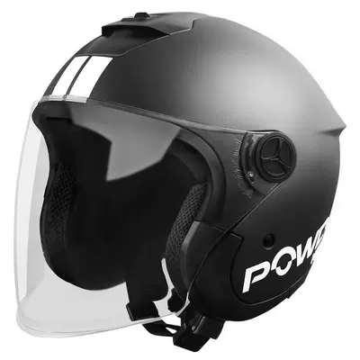 POWDA3C 冬季保暖头盔 电动车电瓶车黑色安全帽 摩托车款 45.92元+3.08元金币