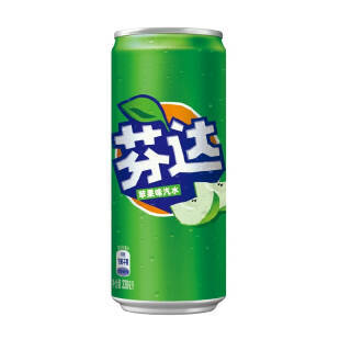 芬达fanta 苹果味 汽水饮料 330ml*24 摩登罐 *2件 88