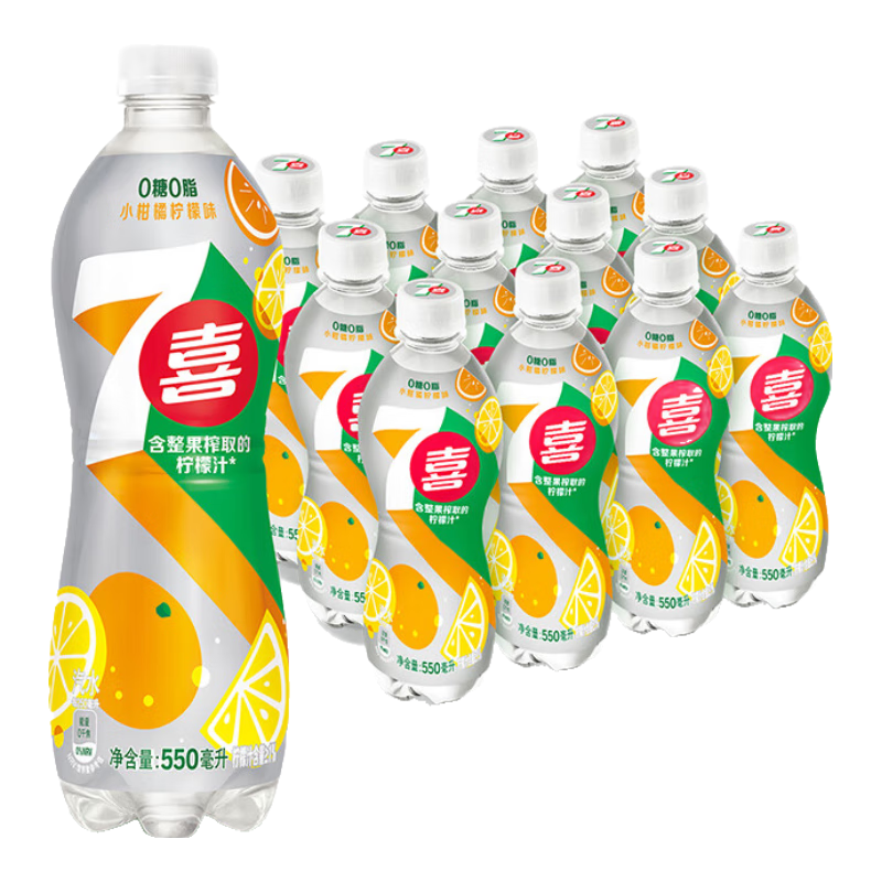 百事 可乐 7up 7喜无糖 小柑橘柠檬 汽水---12.36元