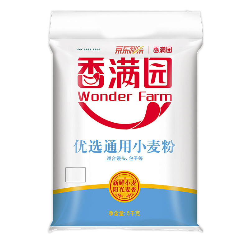 香满园 优选通用小麦粉 5kg 14.9元（需用券）