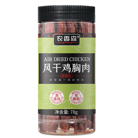 农香森 麻辣味风干鸡肉干78g*1罐 2.97元