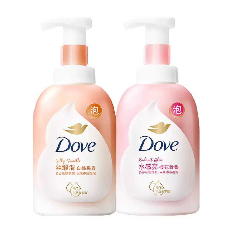 Dove 多芬 泡泡白桃＋樱花沐浴露沐浴泡泡 400mlx2 ￥40.28