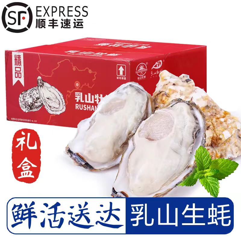 乳山生蚝4XL 5.5斤 单个3-4两 顺丰冷链 死蚝包赔 55元（需用券）