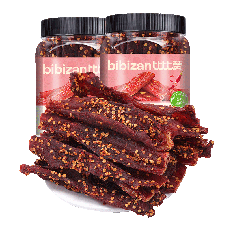 首购：bi bi zan 比比赞 BIBIZAN）风干鸡肉条干250g原味 12.57元