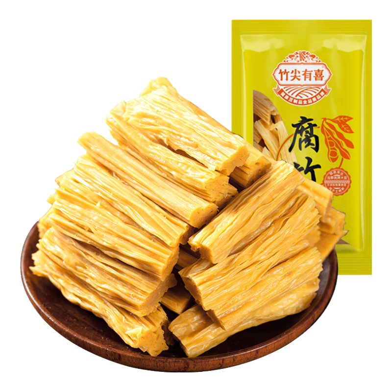 手工黄豆 腐竹段制品500g-家用八九成干 4.9元