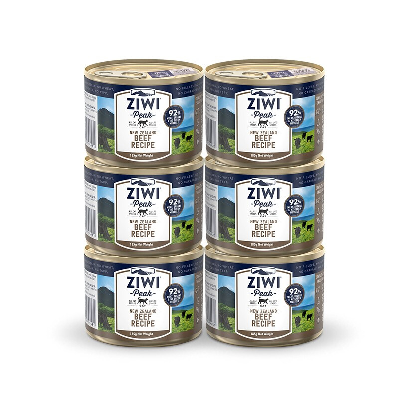 ZIWI 滋益巅峰 猫主食罐头185g*6罐牛肉味主食湿粮（首购专享） 99.57元（需用