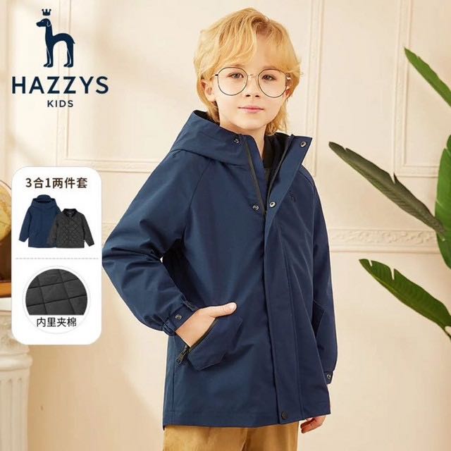 HAZZYS 哈吉斯 儿童高拉链防风棉服 472.31元（需用券）