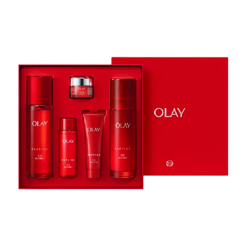 OLAY 玉兰油 塑颜粉璨水乳套装（水150ml+50ml*3+乳100ml+35ml*3+面霜14ml）g+面膜2片 