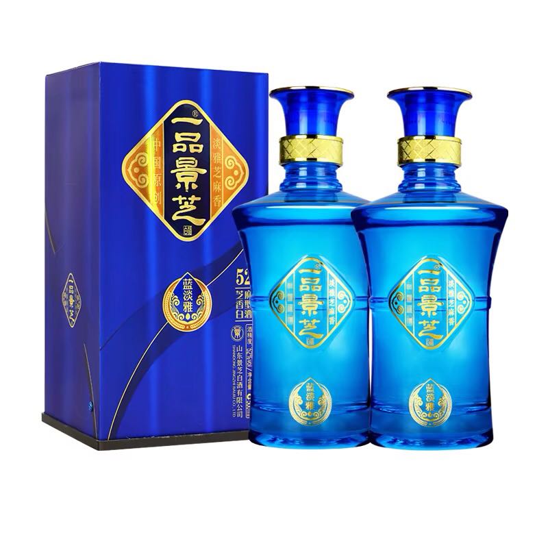 景芝 一品景芝蓝淡雅 芝麻香型52度 500mL 2瓶 159.24元（需用券）