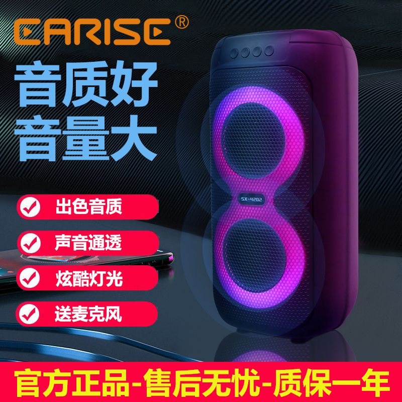 EARISE 雅兰仕 手提蓝牙音响户外广场舞音箱家用K歌灯光大音量演出重低音 62.