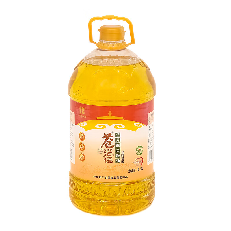 苍茫谣 CangmangYao）芥花油 低芥酸菜籽油 6.18L 非转基因 压榨一级 食用油 国