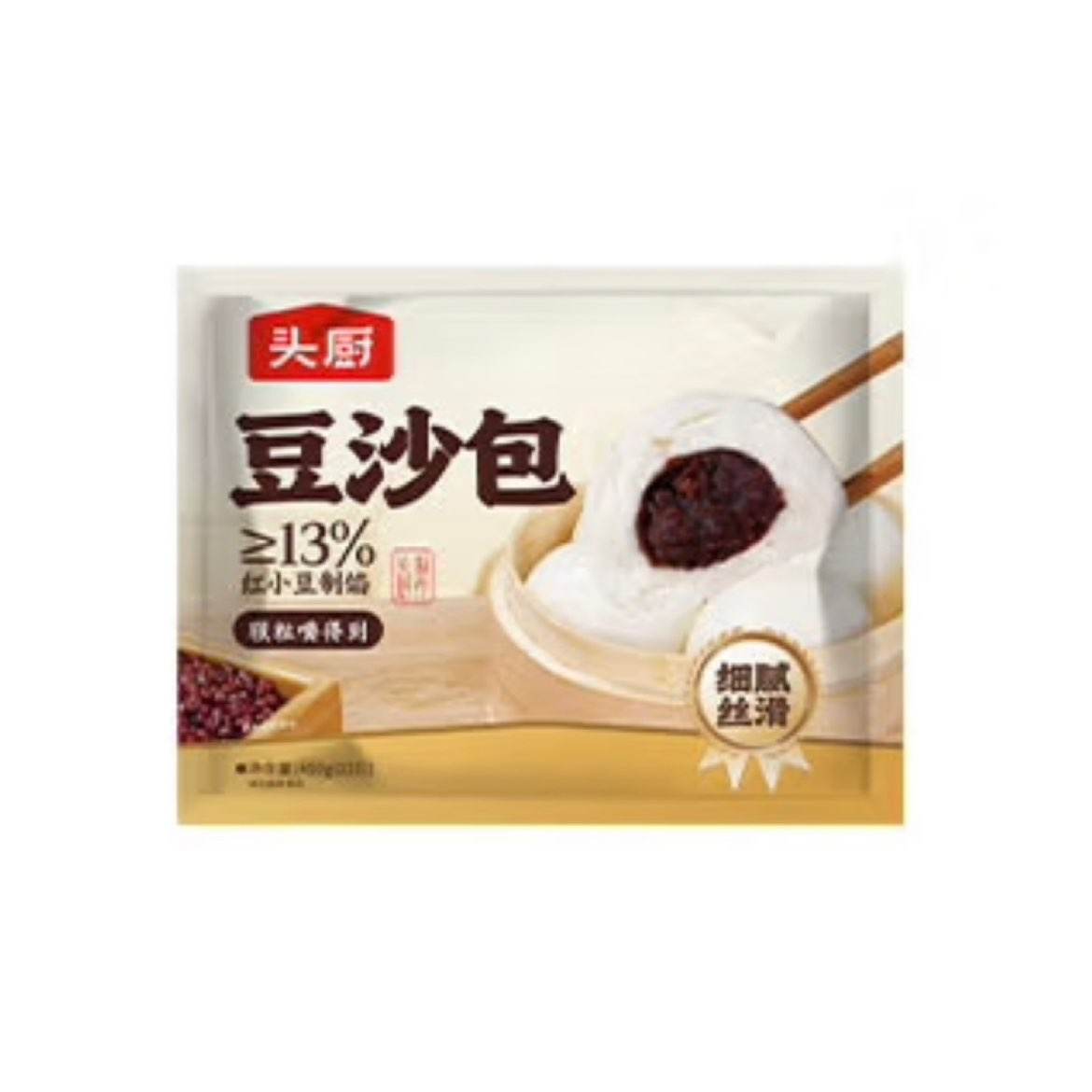 PLUS：头厨豆沙包儿童0添加450g12个 9.9元包邮（需试用）