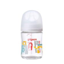 Pigeon 贝亲 宝宝婴儿玻璃奶瓶仿母乳耐热宽口径自带SS号160ml 彩绘动物园 86.75
