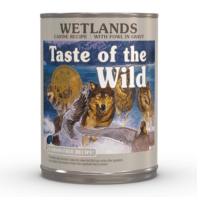 Taste of the Wild 荒野盛宴 鸭肉深海鱼成犬幼犬湿粮主食狗罐头374g/罐 49.9元