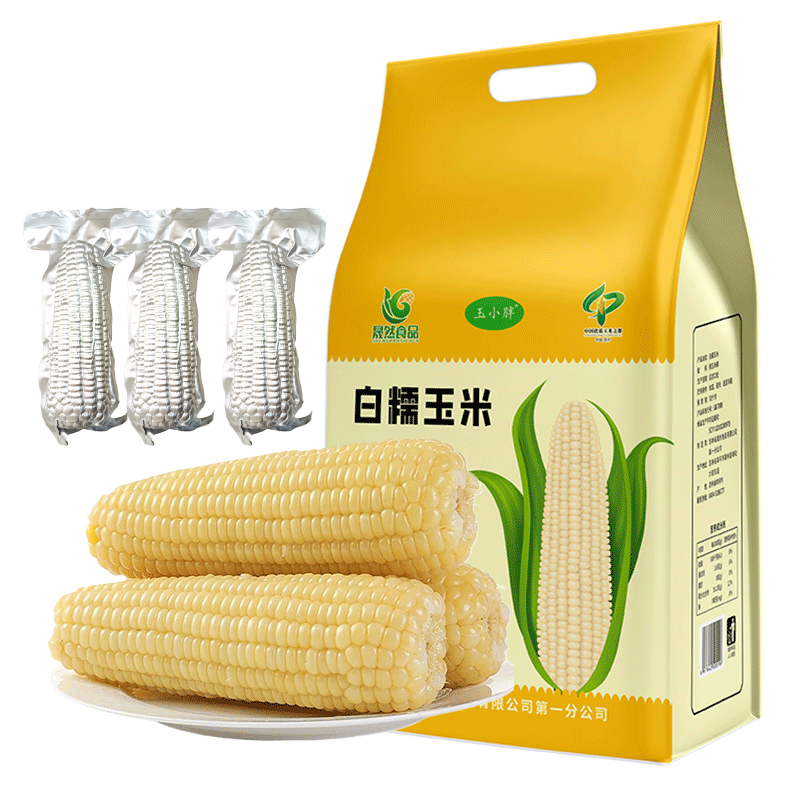 玉小胖 24年头茬东北黄糯玉米300g*8根 26.8元（需用券）