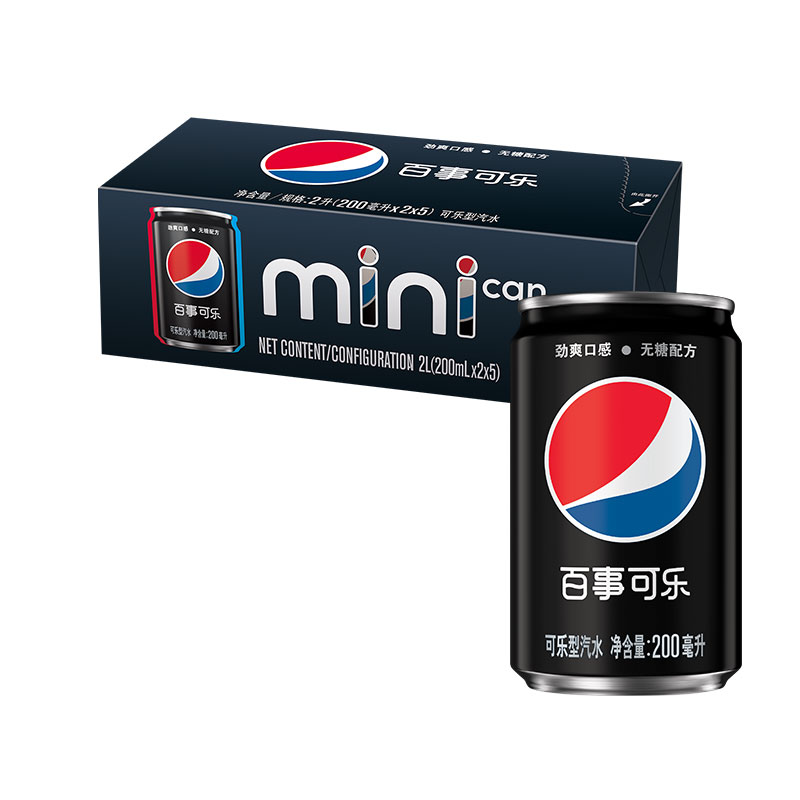 pepsi 百事 可乐 无糖 Pepsi 200ml*10 新老包装随机发货 16.66元（需用券）