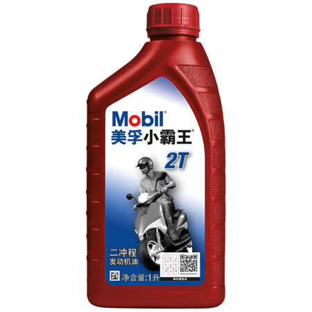 Mobil 美孚 小霸王2T 摩托车机油 二冲程发动机油 FB级 1L 22.87元（需用券）