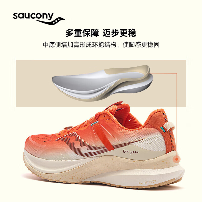 saucony 索康尼 坦途TEMPUS专业支撑缓震男女跑鞋虾饺配色-广州城市款38 1254元