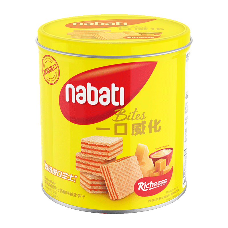 nabati 纳宝帝 丽芝士Richeese 威化饼干 奶酪味 350g 12.4元 （需用券）