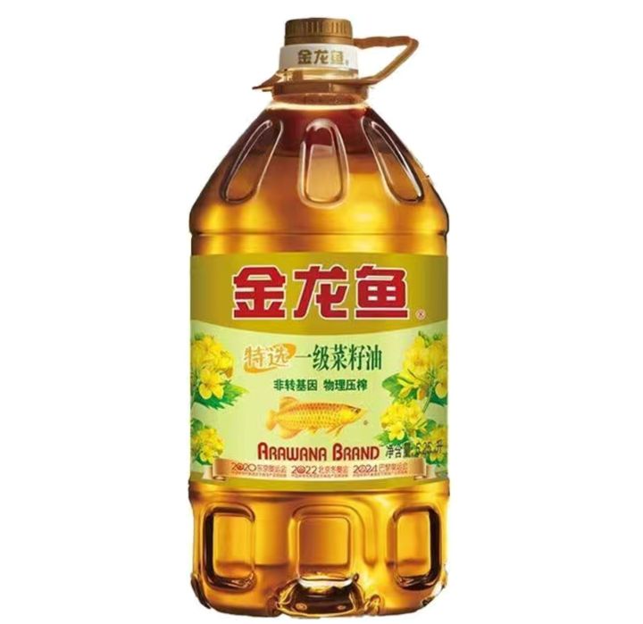 百亿补贴：金龙鱼 非转基因特选一级菜籽油5.25L菜油家用炒菜食用油植物桶