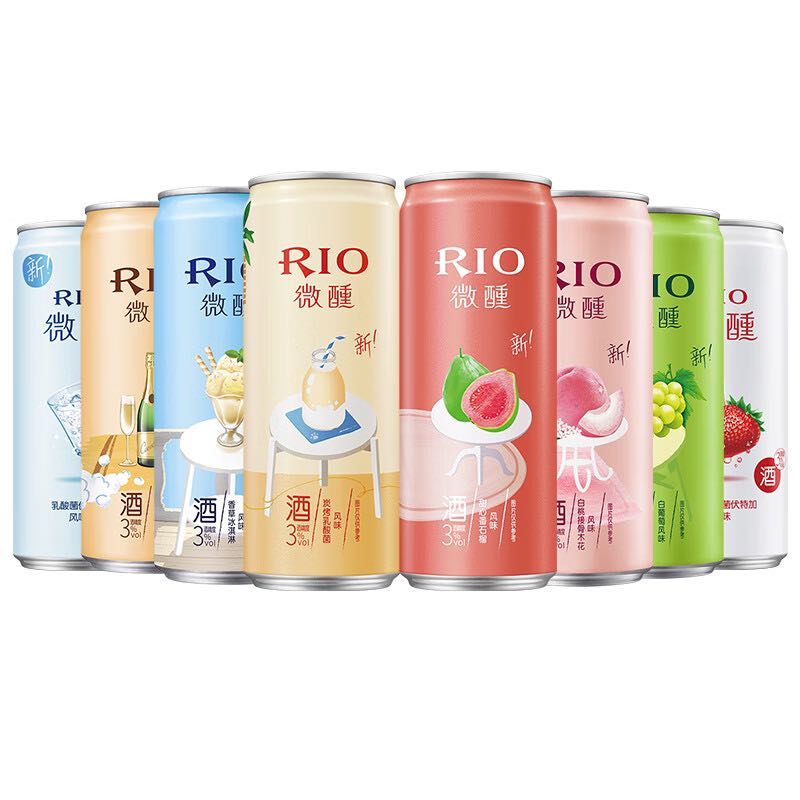 RIO 锐澳 洋酒 鸡尾酒 果酒 3度 微醺全家福 330ml*8罐 送礼（随机发货） 36.51元