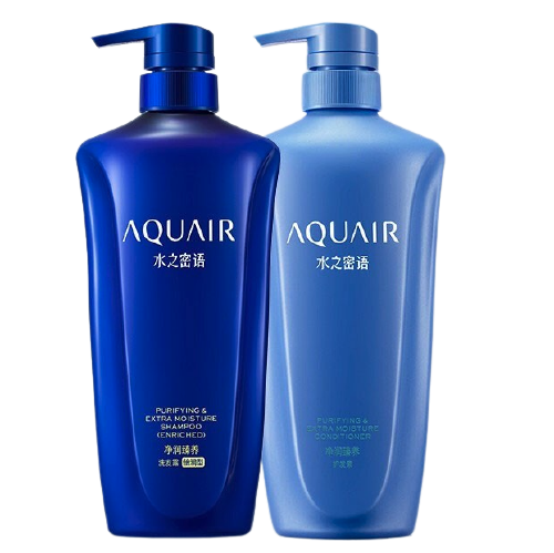 AQUAIR 水之密语 净润臻养(倍润型)洗护套装洗发水600ml+护发素600ml滋润顺滑 82.