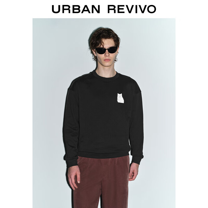 URBAN REVIVO UR2023秋冬季新款男圆领长袖卫衣UMV430090 106.65元