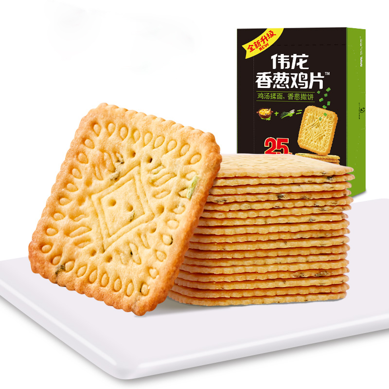 V-LOONG 伟龙 香葱鸡片 韧性饼干 180g 9.83元（需用券）