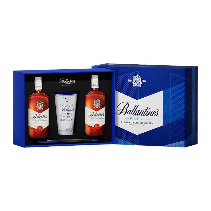 88VIP：Ballantines 百龄坛 调和 苏格兰威士忌 40%vol 500ml x2瓶燃动音乐礼盒装 96.6