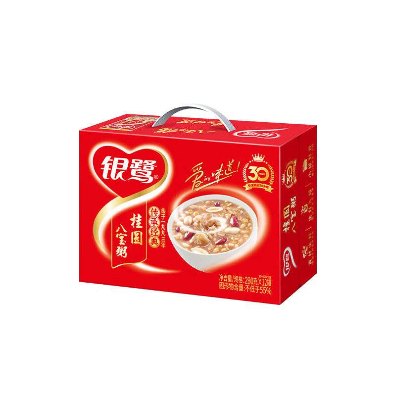 银鹭 桂圆八宝粥280g*12罐 ￥24.9