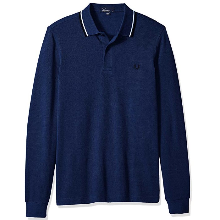 FRED PERRY M3636 男士撞色条纹翻领长袖polo衫 709.2元（需用券）