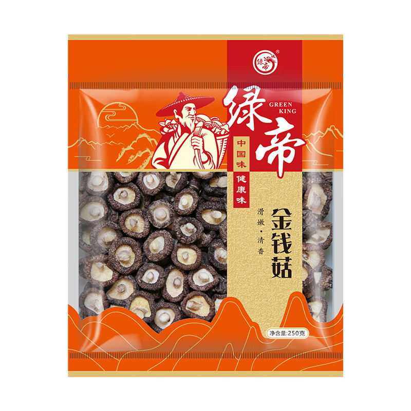 GREEN KING 绿帝 香菇蘑菇 山珍干货 食用菌 金钱菇250g 89.25元（需买2件，共178.5