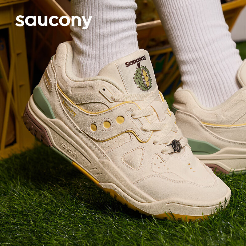 saucony 索康尼 CROSS 90 榴莲配色 男女款复古休闲鞋 S79035 609元包邮（双重优惠