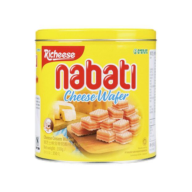 nabati 纳宝帝 丽芝士（Richeese）印尼进口纳宝帝Nabati奶酪味威化饼干300g/罐儿