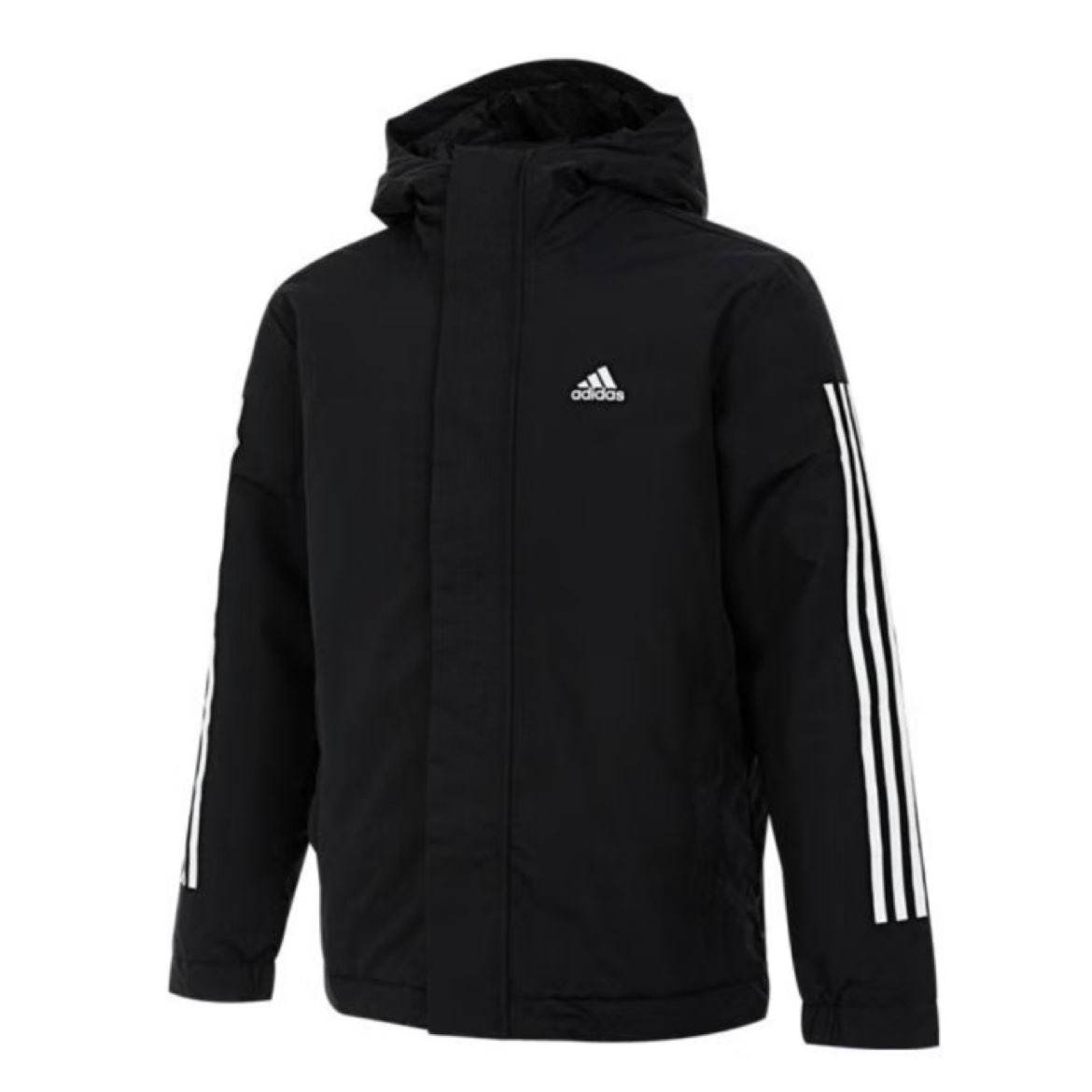 需凑单、阿迪达斯 （adidas）2024年男子3S HOODED JKT棉服 409.95元（需领券）