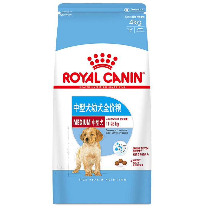 ROYAL CANIN 皇家 MEJ32中型犬幼犬狗粮 4kg 107.4元（需用券）