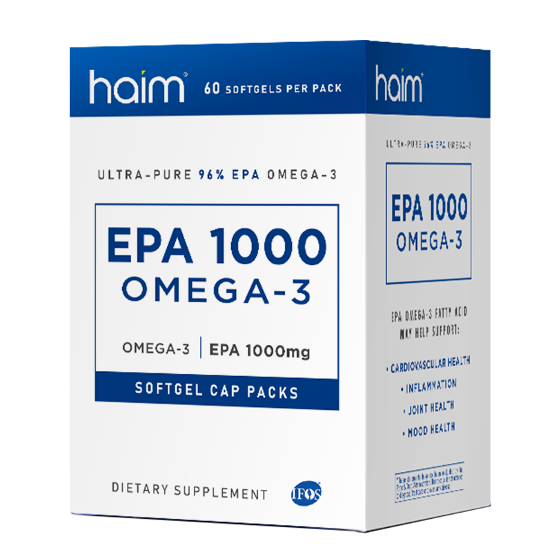 需首购：HAIM小纯益EPA1000超纯98.5﹪ Omega-3 EPA超高纯度深海鱼油胶囊60粒 378.5