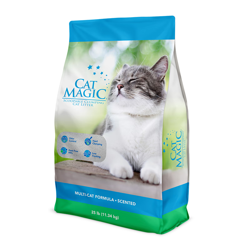 CAT MAGIC 喵洁客 天然矿砂去氨膨润土猫砂 25磅11.3kg洋甘菊 83元