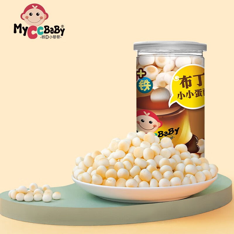 MyCcBaBy 我D小蔡蔡 入口即化钙铁锌蛋酥小馒头100g 4.75元（需买2件，需用券）