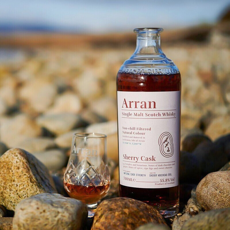 Arran 艾伦 精选博帝佳雪莉桶强 单一麦芽 苏格兰威士忌 55.8%vol 700ml 303元