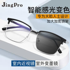 PLUS会员：JingPro 镜邦 1.60防蓝光变色镜片*2片+超轻合金/钛架/TR镜架(适合0-400