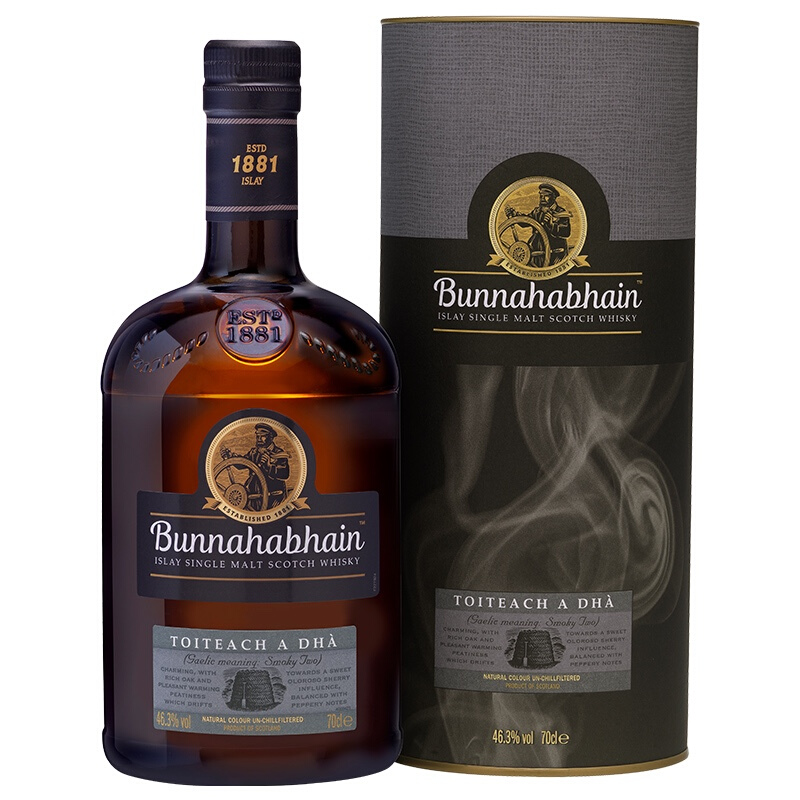 Bunnahabhain 苏格兰 泥煤续曲 单一麦芽威士忌 46.3%vol 700ml 401.05元（需用券）