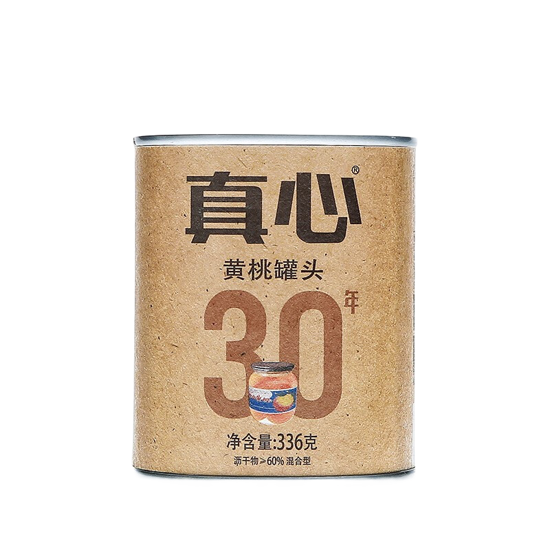 真心 三十年黄桃水果糖水罐头336g*6罐装礼品食品零食东北特产 ￥25.9