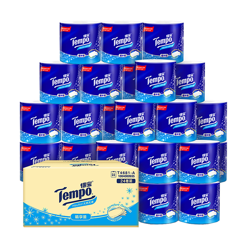得宝 Tempo 有芯卷纸 天然无香135g*24卷 26.39元