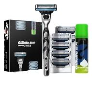 再降价，plus会员，概率劵：Gillette 吉列 剃须刀手动刮胡刀片胡须刀锋速3层+